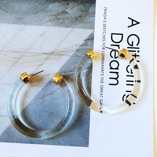 

crystal resin c shaped fashion sweet cute elegant stud earrin, new fashion popular stud earring, Golden;silver