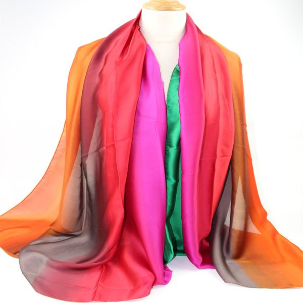 

customized женщин шарф атласная шифон печати шарф colorblock monochrome подарков шарф пляжное полотенце пользовательские другие материалы re