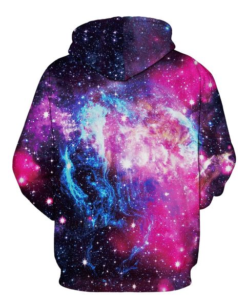 

2018 new spring sweatshirts 3d printed space galaxy men women hooded hoodies pullover fashion hoody sportswear eu size, Black