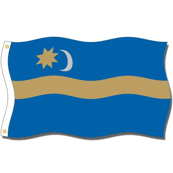 

good flag]szekely land flags 3x5ft 150x90cm 100% polyester,canvas head with metal grommet,used indoors or outdoors
