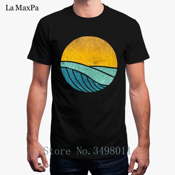 Vintage Sea Wave On Short Sleeves T-Shirts Baby Girl