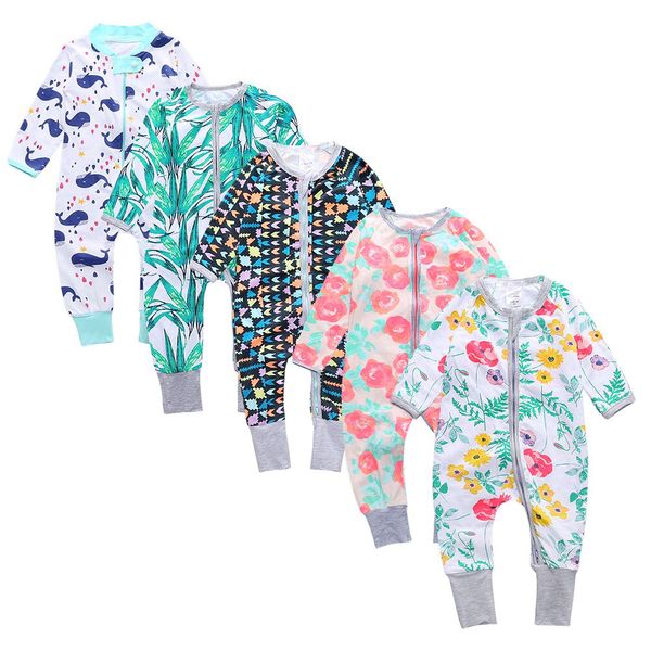 

Newborn Boy Clothes for babies Toddlers Long Sleeve Floral Print Baby Girl Children's Overalls Pyjamas Kids Clothing Girl Dropshipping