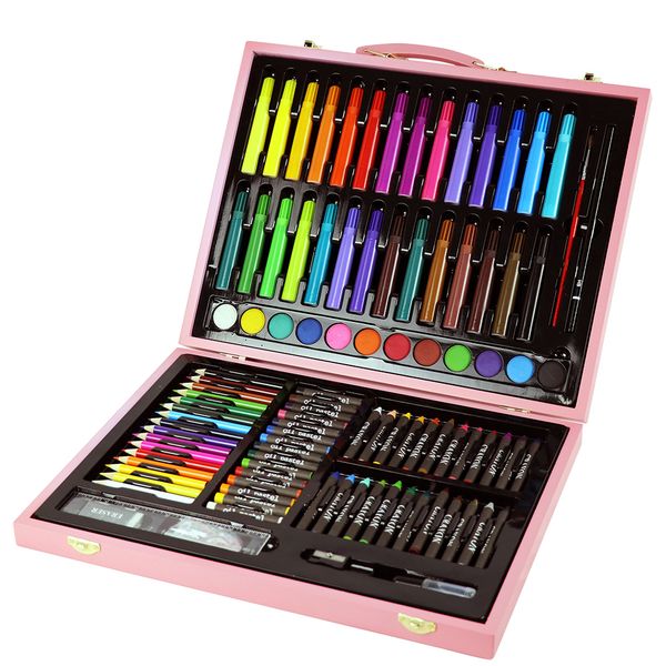 Deluxe Wood Art Set For Kids In Wooden Case Children Students Art Supplies Oil Painting Stick Paint BrushBlue UK 2019 From Bluesky11, UK $$72.87