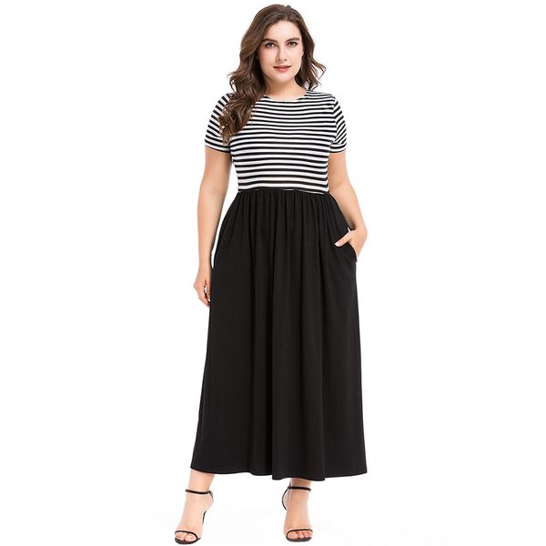 

3187066 muslin robe striped stitching long russian large size women's dress middle east arabia robes vestidos dubai malaysia indonesia, Red