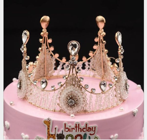 

new bride accessories, european and american hand made crown crystal wedding dress headwear studio wedding accessories, Slivery;golden