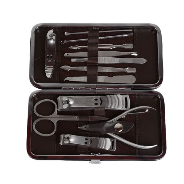 

mayitr professional 12pcs nail pedicure set metal nail clippers cuticle grooming kit case for manicure tools