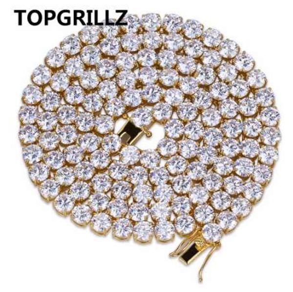 

rillz hip hop all iced out necklace 6mm 1 row micro pave cz stones tennis chain necklaces for men & women 20",24",30", Silver