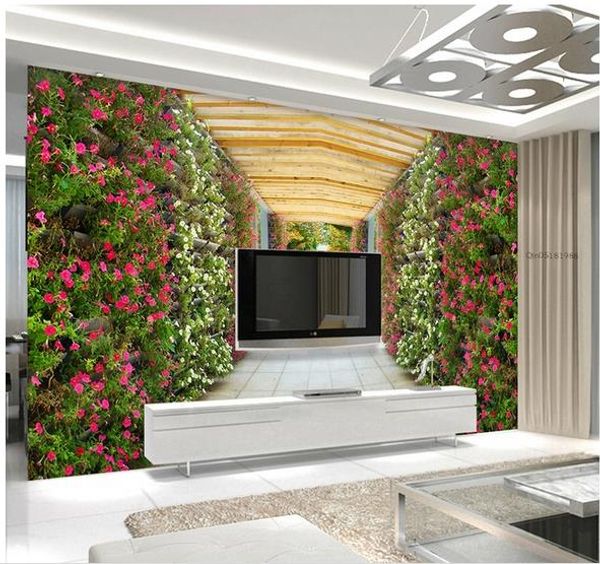

flower wall trail 3d tv background wall wall papers home decor designers