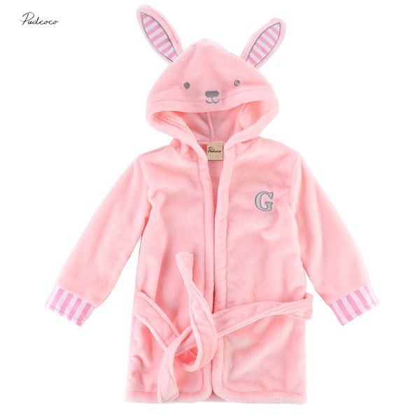 

cartoon animal baby boys girls nightwear hooded bathrobe bath towel bath cute terry bathing robe 3d panda mouse sleepwear, Blue;red