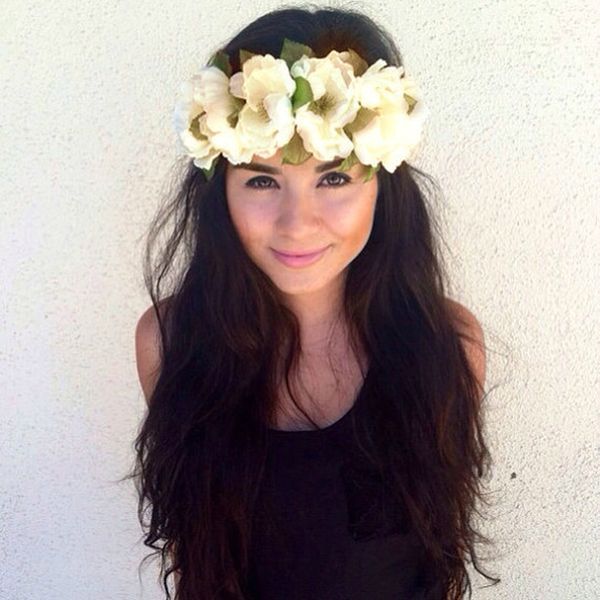 Summer Women Party Wedding Big Flower Wreath Crown Floral Garlands