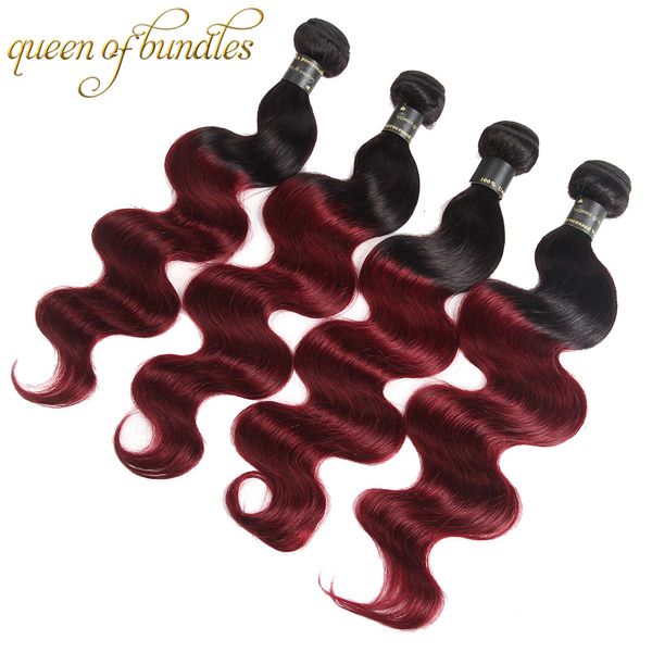 

3 pcs/lot ombre human hair bundles peruvian virgin hair pre-color 1b/27 honey blonde ombre brazilian hair weave bundles, Black