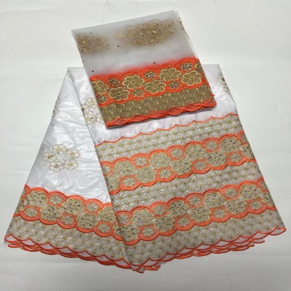 

african lace fabric guinea bazin riche fabric set with 2yard french net lace for blouse 2018 latest bazin riche getzner, Black;white