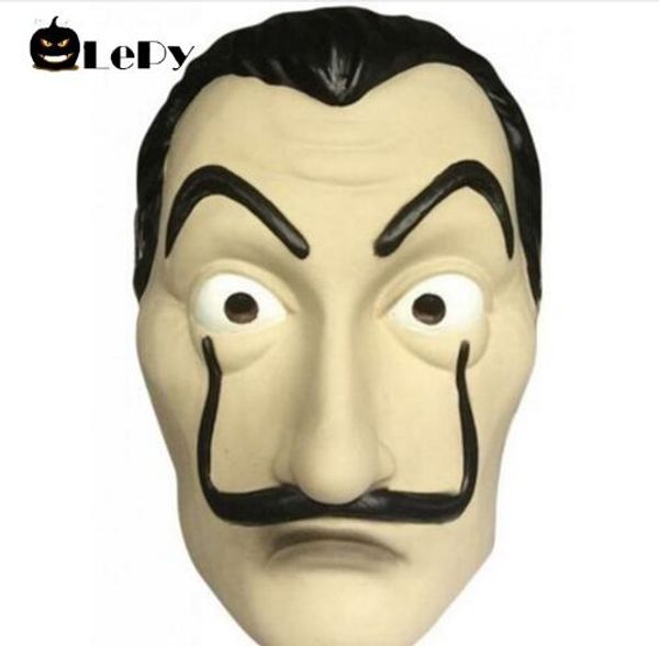 

lepy 2018 горячие продажи " la casa de papel "маска для лица" сальвадор дали " косплей фильм реалистичные партии латексные маски
