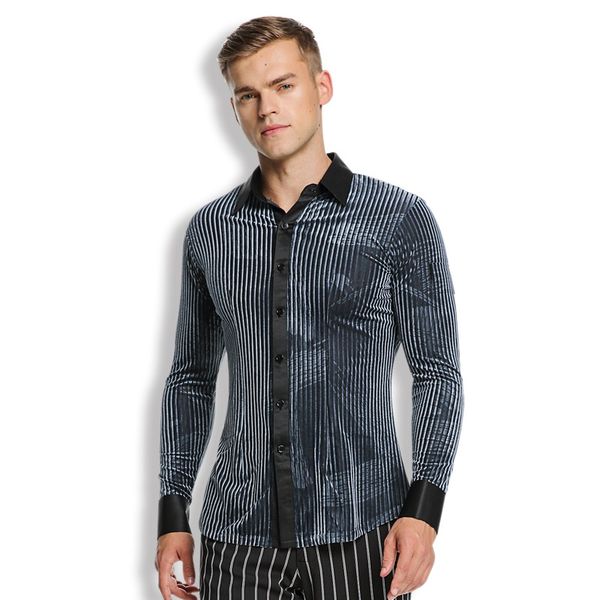 

new long sleeves men latin dance shirt ballroom shirt dance male wear modern clothes, Black;red