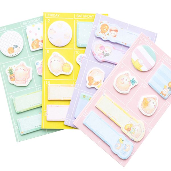 

30packs/lot cartoon memo pad sticky schedule plan notebook bookmark adhesive stickers student stationery wholesale
