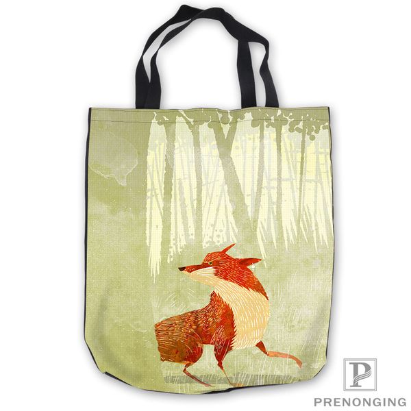 

custom canvas sketch foxtote hand bags shopping bag casual beach handbags casual 180713-03-5