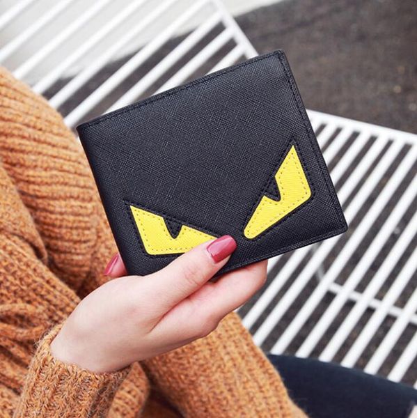 

High Quality New Small Monster Wallet Men's short Style Cross Section Of Personality Soft Wallet Tide Fashion Wallet