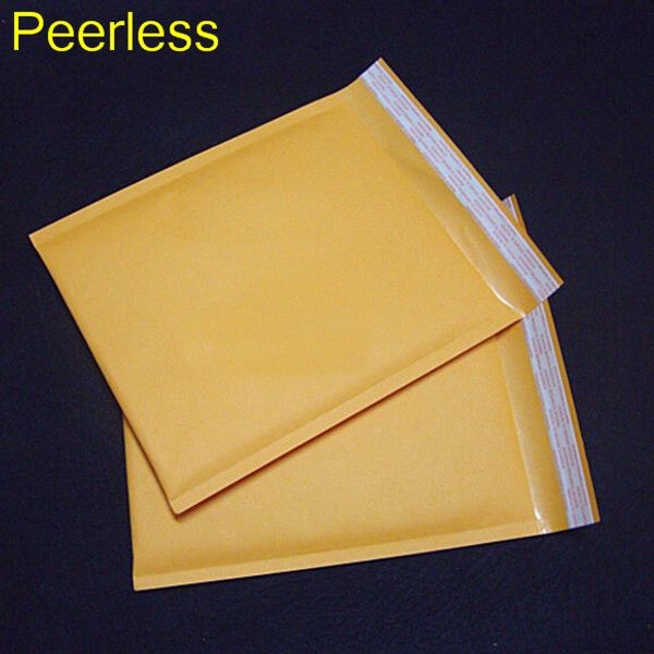 

peerless 10pcs/pack 130x130mm yellow kraft bubble mailing envelope bags bubble mailers padded envelopes packaging shipping bags