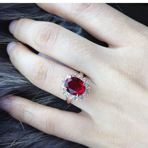 

green/red/royal crystal big rings for women gold color ring jewelry female finger ring wholesale ing, Golden;silver
