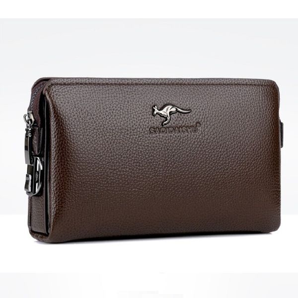 

wallets for men handbag password lock purses large long pu wallet long male clutch purse brown black, Red;black