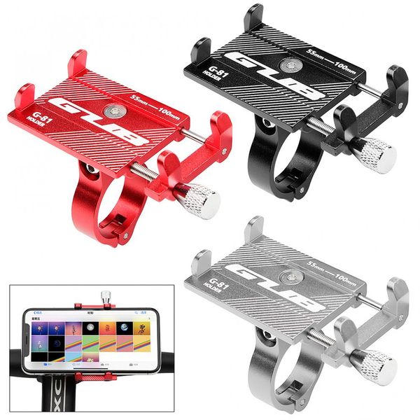 

bicycle motorcycle electrombile phone holder mount bracket handlebar anti-slip clip stand for 3.5-6.2inch phone