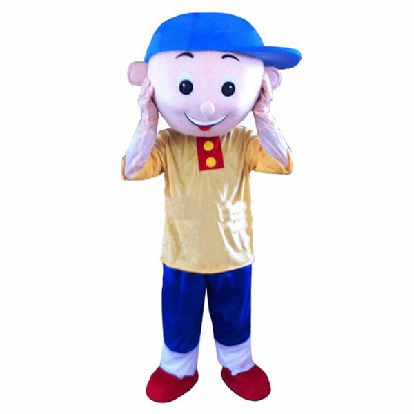 2018 de alta qualidade quente cailou traje da mascote dos desenhos animados fancy dress adulto tamanho frete grátis