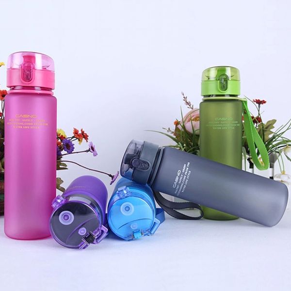 

new frosted sports cup water bottle 400ml 560ml portable travel outdoor climbing cycling mugs leak proof kettle wx9-462
