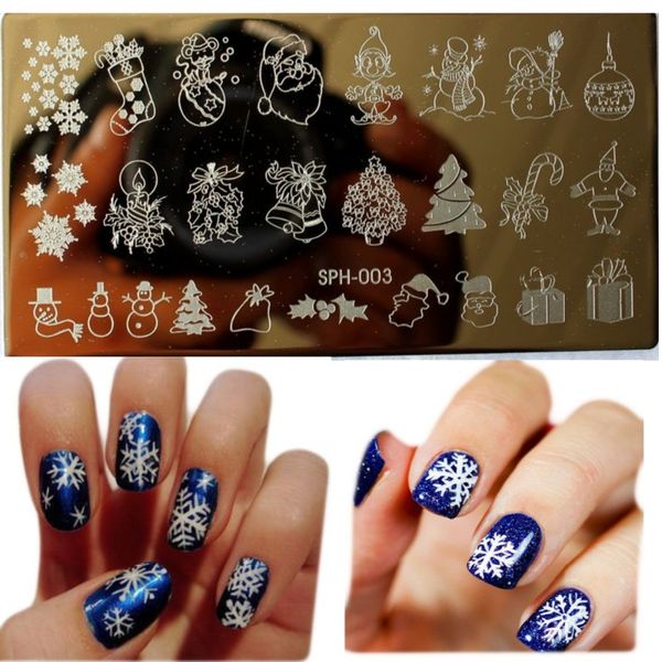 

1pcs amazing diy halloween nail art ideas nail art stamp template image plate diy easy christmas stamping tools wj113, White