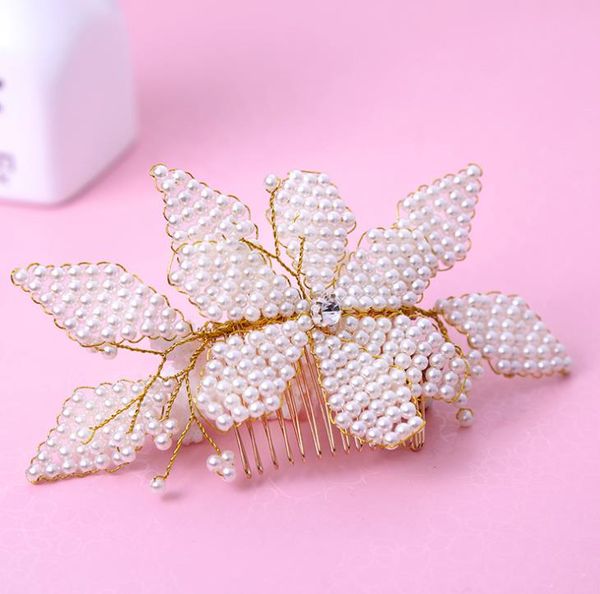 

новый жемчужный бант ручной работы, украшение для волос невесты, заколки для свадебных платьев, свадебные украшения, Silver