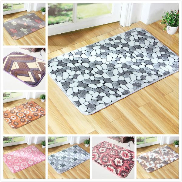 

new coral velvet bedside fleece stone floor carpets thickened outdoor indoor antiskid decor doormat bathroom mats home decoration