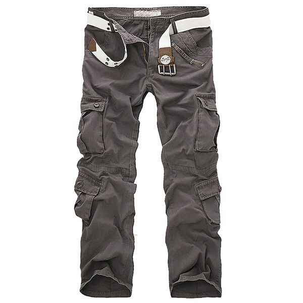 

2018 men's cargo pants casual mens pant multi pocket overall men outdoors long trousers plus size 28-40, Black