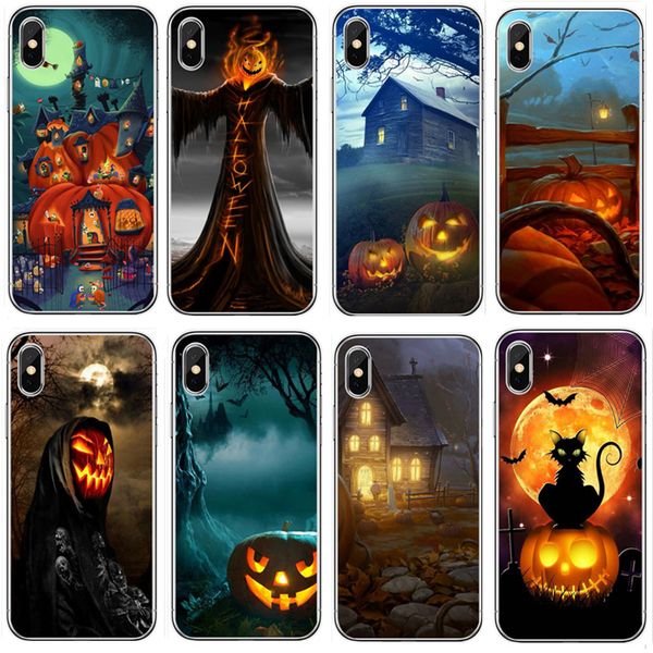 Halloween Phone Cases Pumpkin Ghost Soft Tpu Protector For Iphone X Xr Xs Max 78 6s 5s Samsung Galaxy Note9 Note8 S9 S8plus 40 Design Cell Phone Case - 