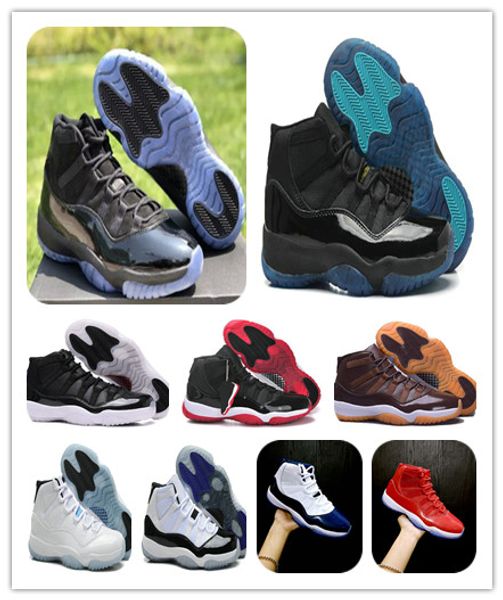 

11 prom night gym red win like 96 midnight blue mens basketball shoes 11s xi space jam concord bred sports sneakers athletic footwear
