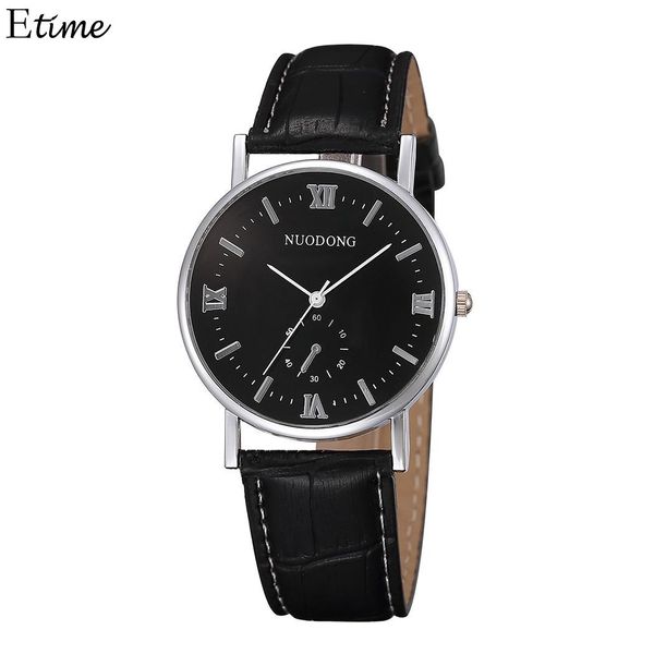 

fanala watch men women round fashion pointer buckle quartz watches lovers relogio masculino, Slivery;brown
