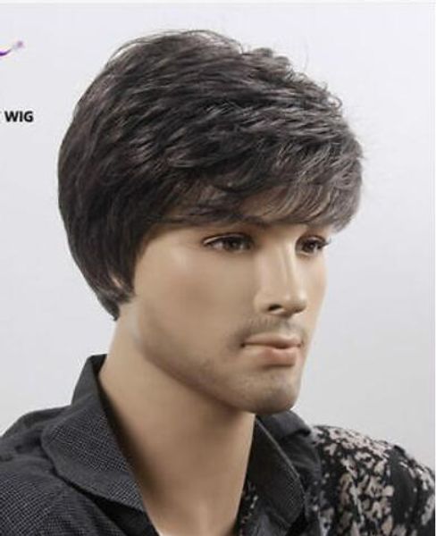 Men Short Long Gray Grey Black Straight Hair Wigs Breathable Wig Cap Wig Cap Size From Wofa58 19 08 Dhgate Com