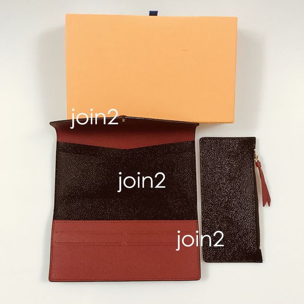 

JOSEPHINE кошелек, лучшее качество женщины мода длинный бумажник в классическом коричневый холст кожа съемный карман на молнии для монет, мешок для пыли и коробка