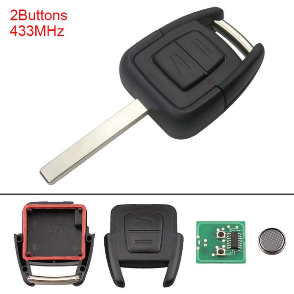 

434MHz 2 Кнопки Keyless Uncut HU100 Блейд флип удаленного брелока с ID40 чип для Opel KEY_116