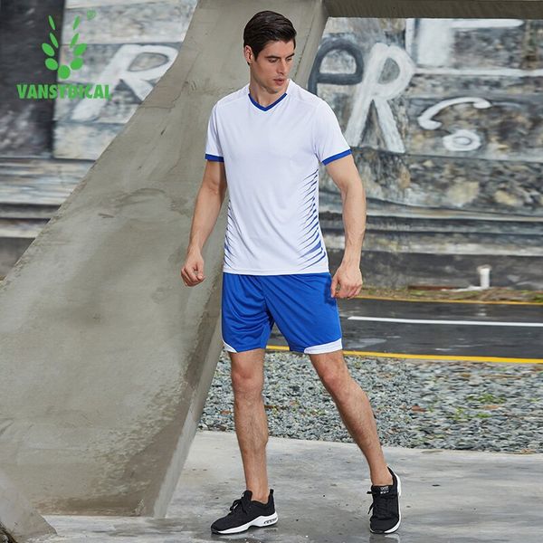 

men sport suits quick dry basketball soccer training tracksuits fitness gym clothing running sets, Black;blue