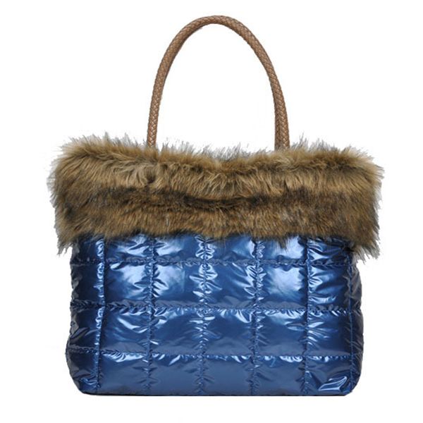 

2018 di marca women's handbag fashion down jacket soft bag cotton space bags ladies shoulder bag stuffed large tote