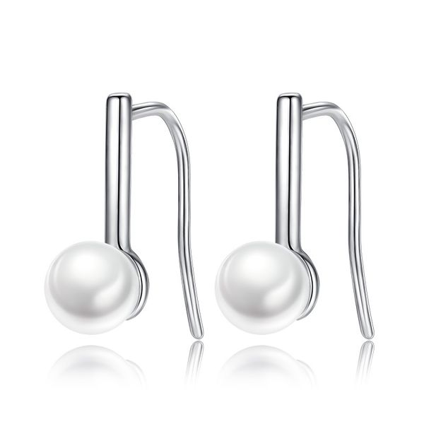 

100% 925 sterling silver fashion imitation pearl ladies`drop earrings jewelry women birthday gift drop shipping anti allergy