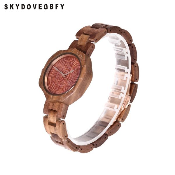

skydovegbfy wood watch men zebra minimalist watch date wooden watches luxury wood bamboo watches, Slivery;brown