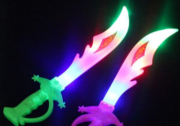 

led toys electronic light knife simulation children's toys sword colorful flash swords gifts for kids