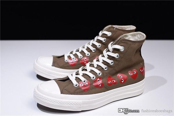 

2018 приходят CDG des GARÇONS играть x Новый все играть звезда ChuckTaylor Привет коричневый топ кроссовки с оригинальной коробке