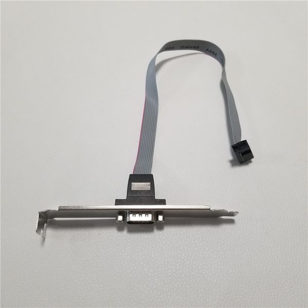 

Wholesale 100pcs/lot Low profile + Normal Bracket Serial DB9 RS232 9pin 9p Com Port host case Cable