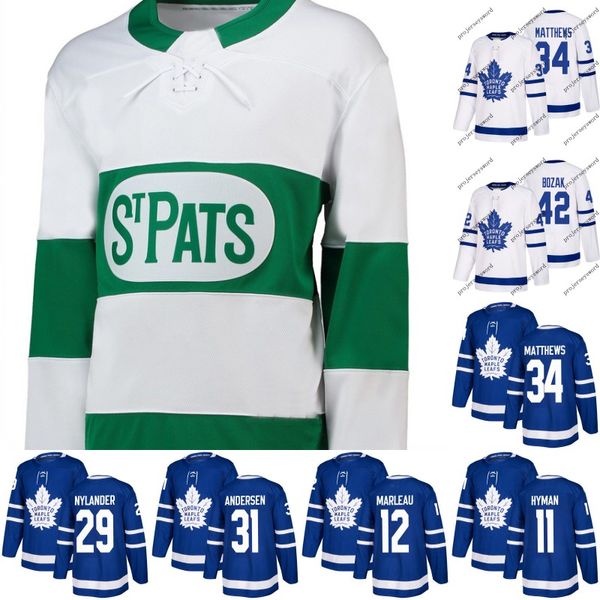 

#12 Patrick Marleau Jersey Toronto Maple Leafs 31 Frederik Andersen 34 Auston Matthews 44 Morgan Rielly 47 Leo Komarov Hockey Jerseys