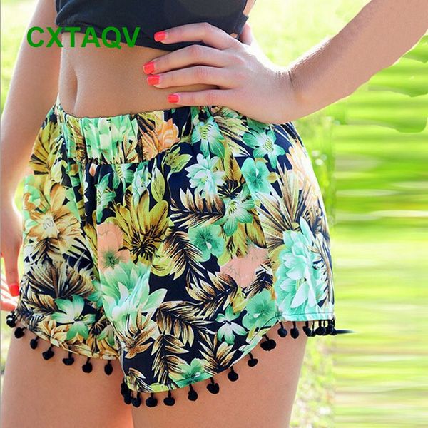 

2018 hawaii style high waist tankini/bikini bottom print chrysanthemum pineapple floral lefeather women shorts bathing trunks, White;black