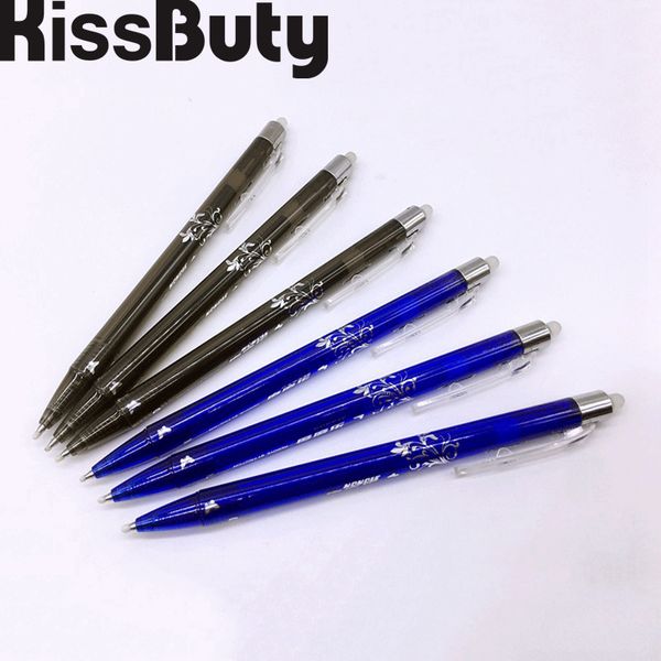 

6 pcs/set 0.5mm rod erasable pen blue / black ink refill magic ballpoint pen office writing supplies student exam spare, unisex, Blue;orange