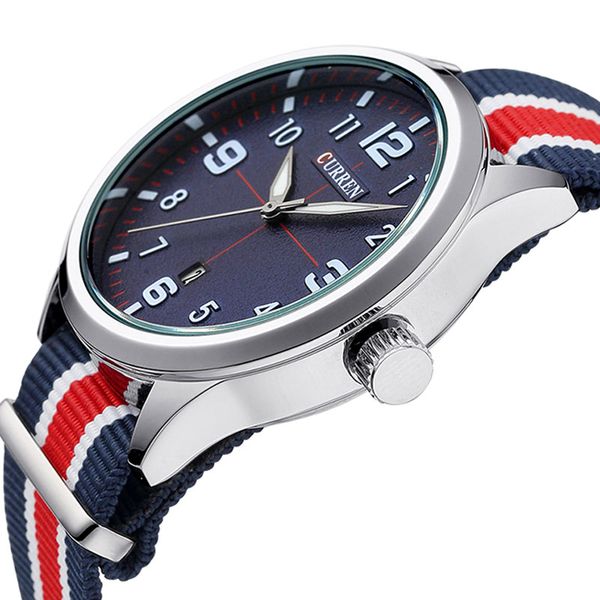 

Новый Curren часы мужчины топ бренд роскошные мужские нейлоновые ремешок наручные ч