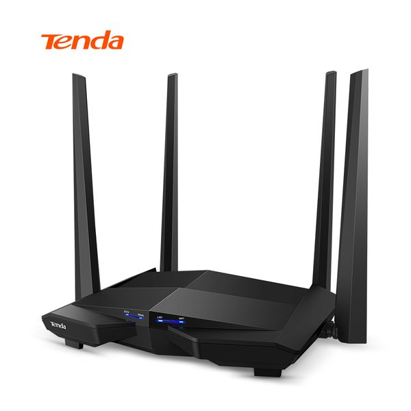 

tenda ac10 1200mbps wireless wifi router 2.4g/5g dual band 4*5dbi 1ghz cpu 128m ddr3 high gain antennas smart app manage