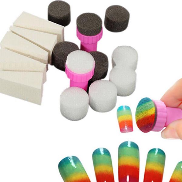 

15pcs nail sponge + stamper beauty manicure tool nail art image stamp for gradient color template transfer makeup